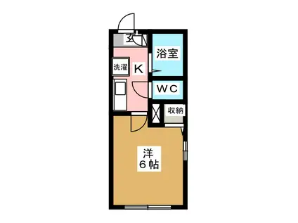 YSクレッシェンド(1K/1階)の間取り写真