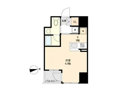 KDXレジデンス仙台駅東(ワンルーム/12階)の間取り写真