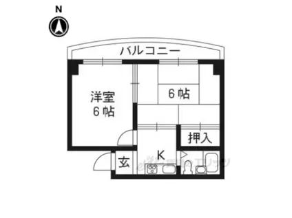 シェリト・リンド210(2K/3階)の間取り写真