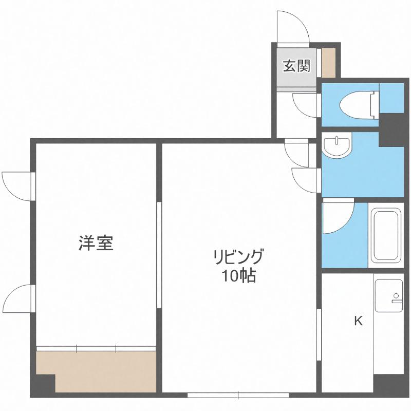 プレジール22(1LDK/3階)の間取り写真