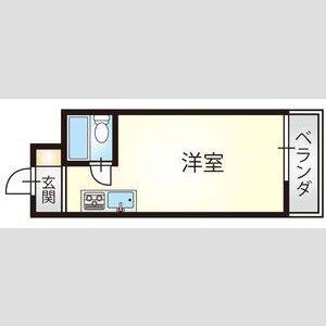 ヤマイチPLAZA吉田I(ワンルーム/3階)の間取り写真