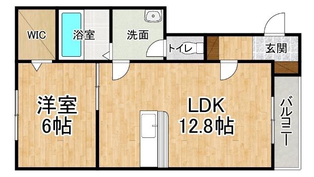 ＪＲ根室本線 帯広駅 徒歩117分 3階建 築2年(1LDK/1階)の間取り写真