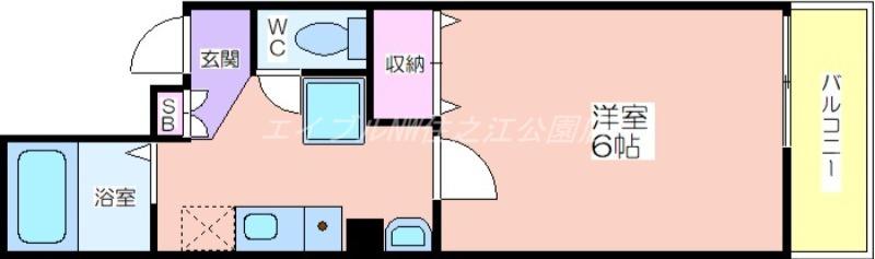 ルポゼスギモト(1K/1階)の間取り写真