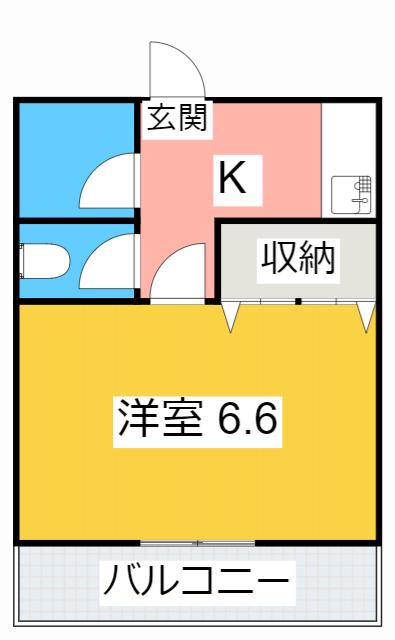 オーエムビル(1K/3階)の間取り写真
