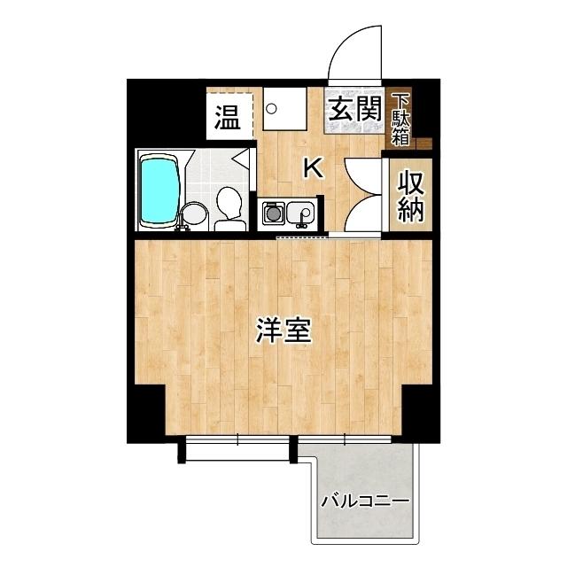 アヴァンティーノ(1K/5階)の間取り写真