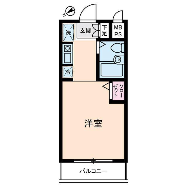 菱和パレス世田谷千歳台(ワンルーム/3階)の間取り写真