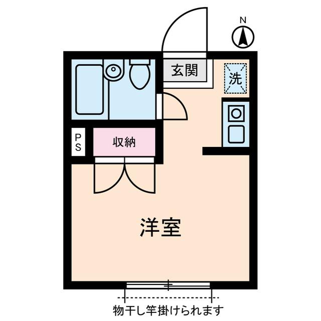 アーバンフラッツ(ワンルーム/2階)の間取り写真