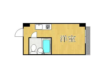 シティハイツ成育(ワンルーム/9階)の間取り写真