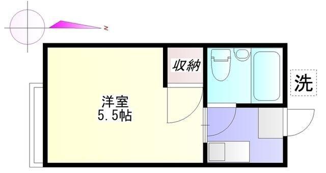田中アパートメント(1K/1階)の間取り写真