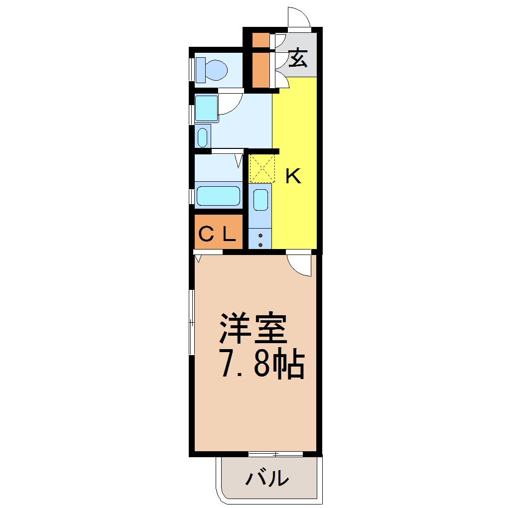 CASA PAZZO(1K/4階)の間取り写真