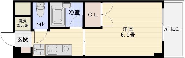コートハウス中野(1K/4階)の間取り写真