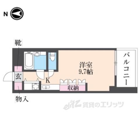 朝日プラザ奈良プレシオ(ワンルーム/6階)の間取り写真