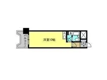 朝日プラザエザース中央II(ワンルーム/10階)の間取り写真