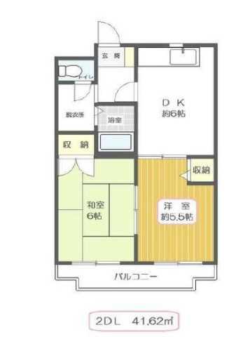 ドエル南葛西(2DK/3階)の間取り写真