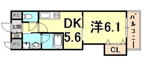 サンステラ(1DK/2階)の間取り写真