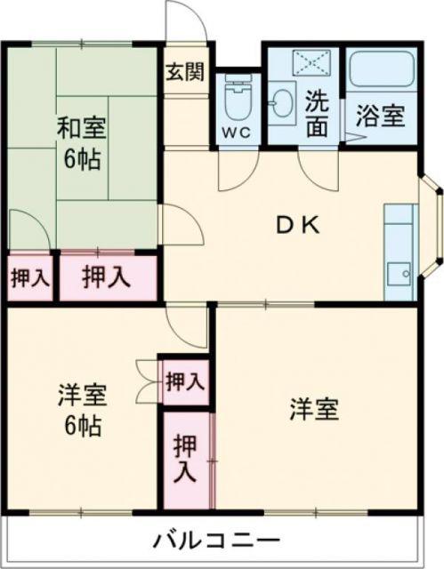 エクセレントハイツ(3DK/2階)の間取り写真