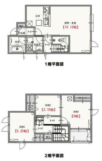 ヘゼリヒ(3LDK/1階)の間取り写真