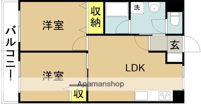 T・Sグランデ恒久南(2LDK/1階)の間取り写真
