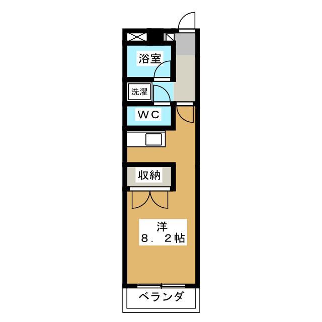 グランドステータスアマール(ワンルーム/3階)の間取り写真