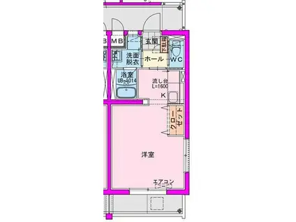 FUKUNASU EHIRAHIGASH(ワンルーム/5階)の間取り写真
