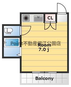 EASY・BOX千里山東(ワンルーム/3階)の間取り写真