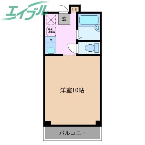 リエス鵜の森(1K/3階)の間取り写真