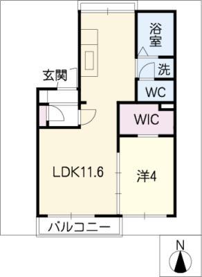 フォーブルサカイ(1LDK/1階)の間取り写真