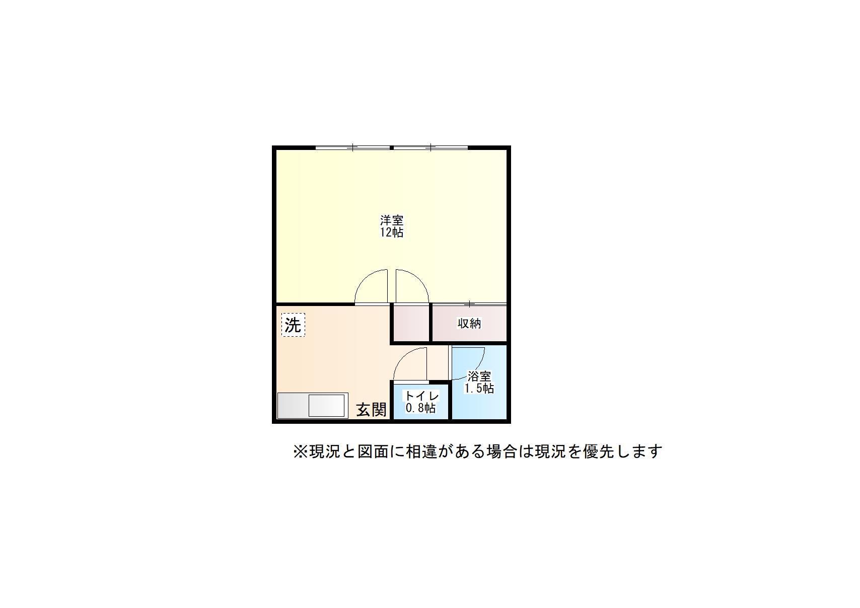 コーポ一番堰(1K/2階)の間取り写真