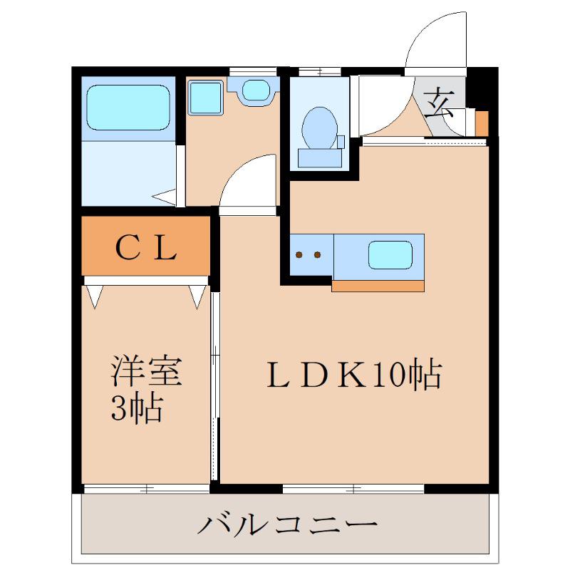 イル・モンテ新生(1LDK/1階)の間取り写真