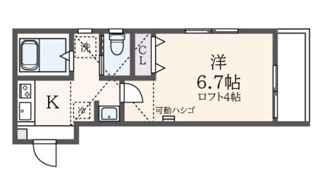 サンシエスタ西谷II(1K/1階)の間取り写真