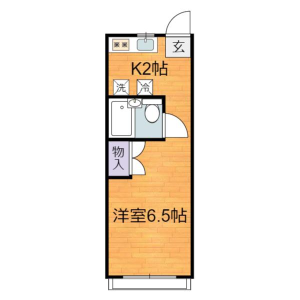 高梨アパート(1K/2階)の間取り写真