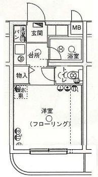 菱和パレス池袋本町(ワンルーム/3階)の間取り写真