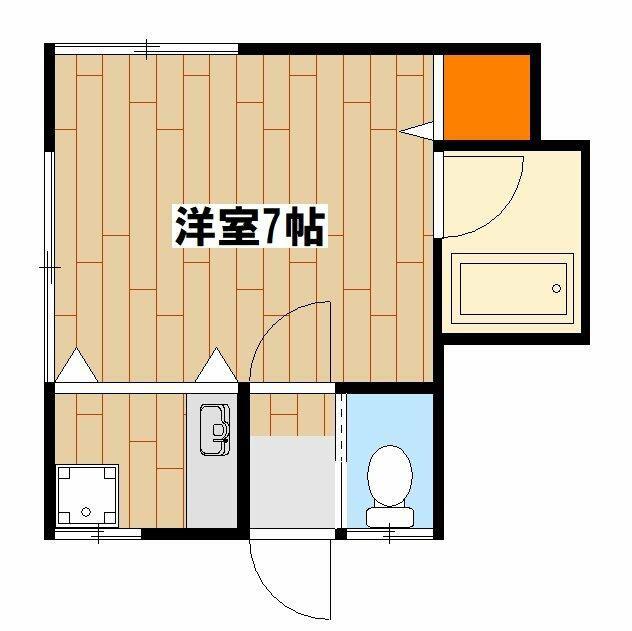 フラットグレースII(1K/2階)の間取り写真