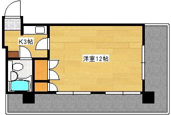 第2古田ビル(1K/2階)の間取り写真