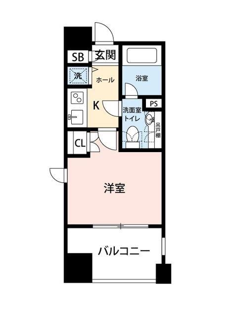 マイナビSTAY 市ヶ谷本村町(1K/11階)の間取り写真