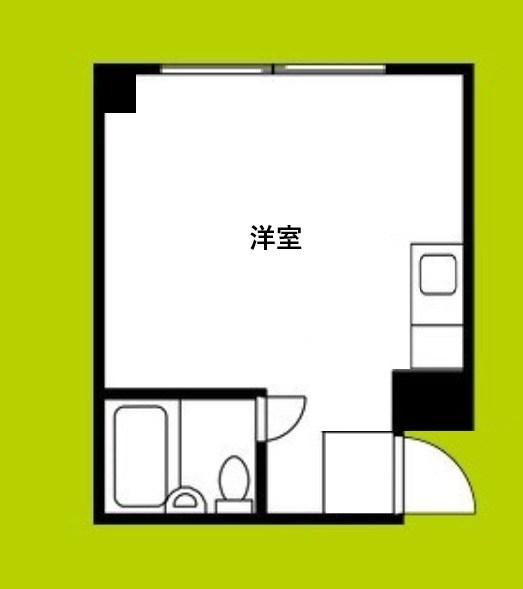 杉本スカイハイツ(ワンルーム/3階)の間取り写真