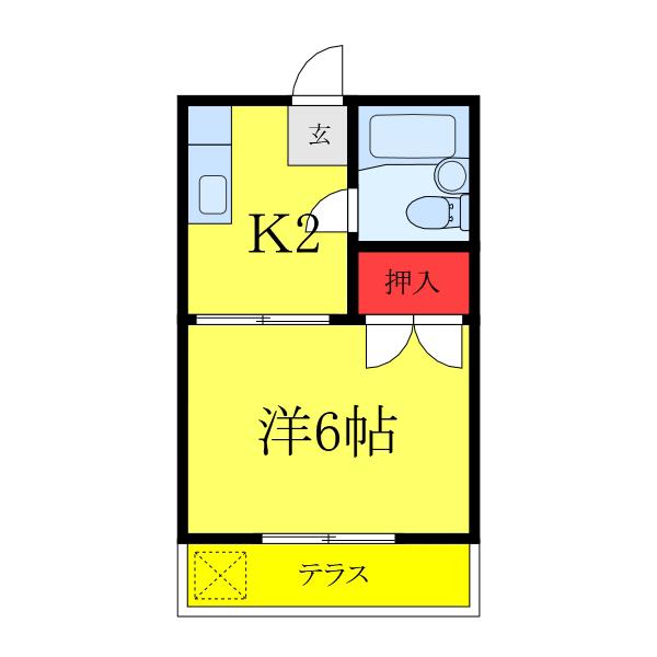 柴崎ハイツ(1K/1階)の間取り写真
