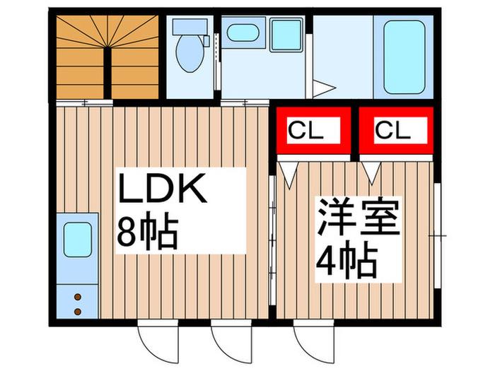 サクラーレ平井(1LDK/2階)の間取り写真