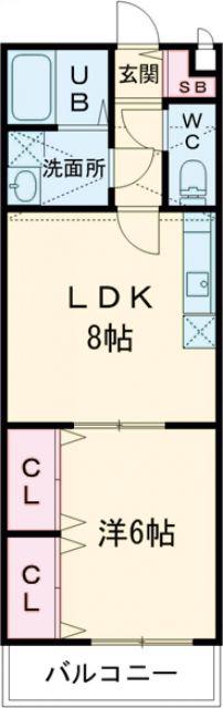 KTIレジデンス枚方(1LDK/3階)の間取り写真