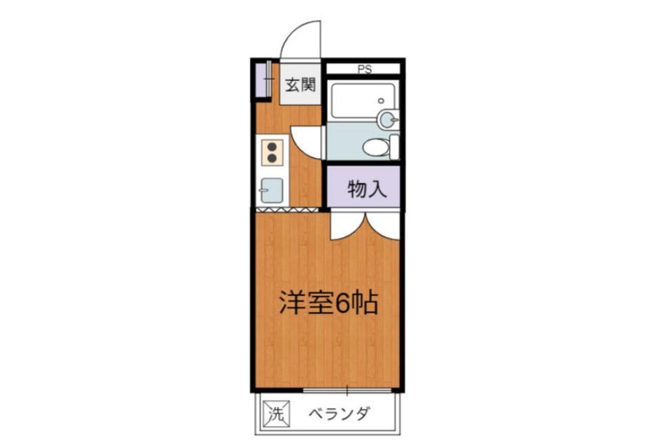 フリースクエアー・英(1K/1階)の間取り写真