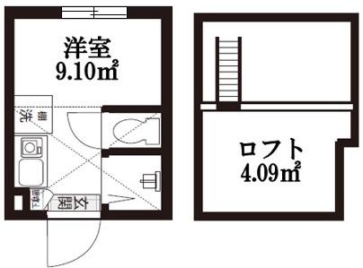 GARUNA OKUBO(ワンルーム/1階)の間取り写真