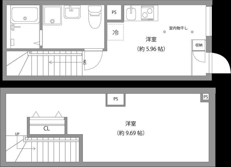 MONSOLEIL水天宮(1DK/1階)の間取り写真
