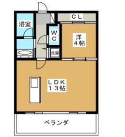 CASA COMODO(1LDK/6階)の間取り写真