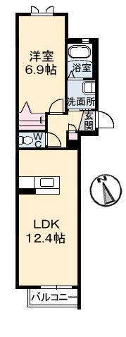 コンソラーレ壱番館(1LDK/1階)の間取り写真