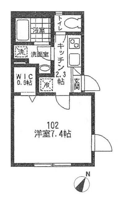 プリマベーラ(1K/1階)の間取り写真