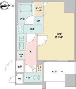APEX名古屋栄PREMIERLIFE(1K/6階)の間取り写真