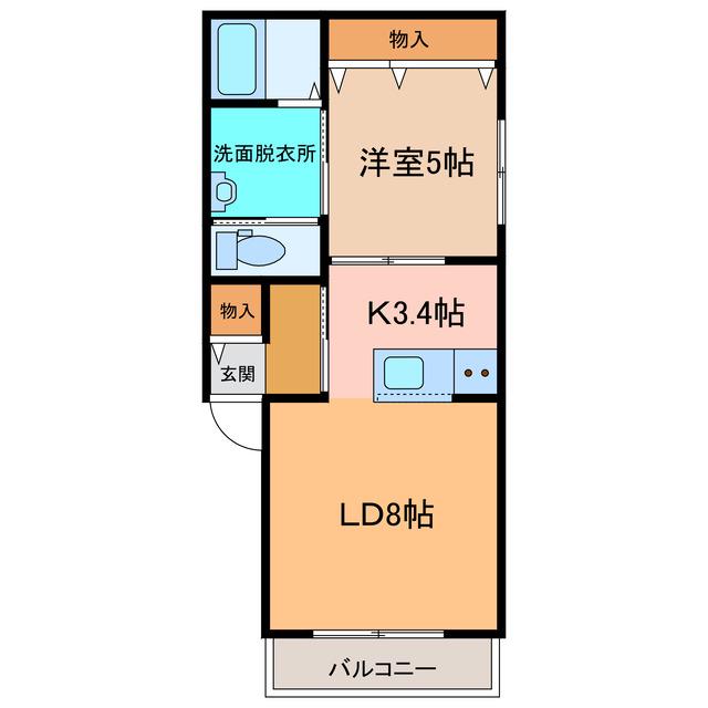 VERMEER(1LDK/3階)の間取り写真