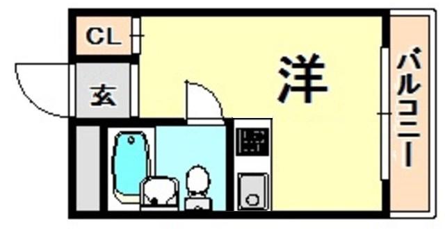リオーラ神戸(ワンルーム/4階)の間取り写真
