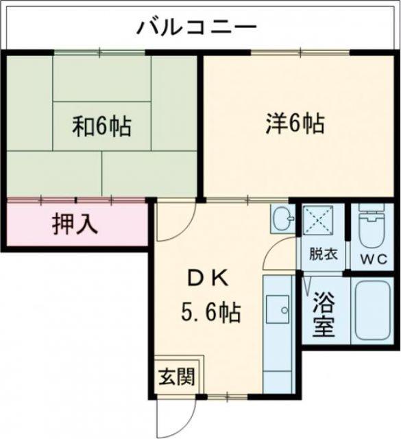 パークホーム王子(2DK/3階)の間取り写真