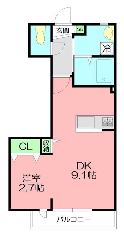 東海メゾン(ワンルーム/3階)の間取り写真